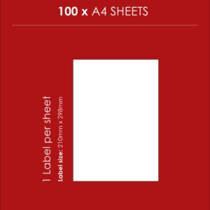 Redfern label laser white 1up 210x298 100's
