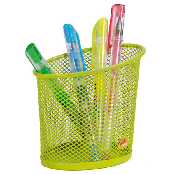 Alba desk tidy mesh pencil cup green