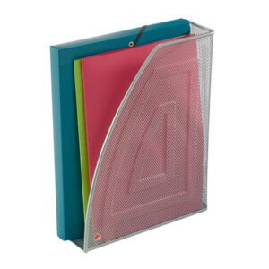 Alba magazine holder mesh metallic grey
