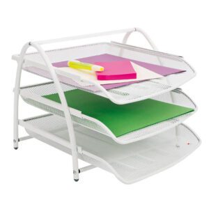 Alba letter tray - set 3 tier alba white
