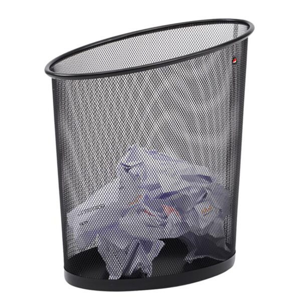 Alba bin 18l mesh wastebasket oval black