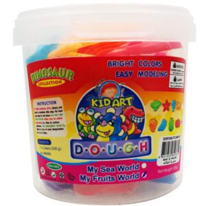 Kid Art play dough kid art 500g tub 7 colour + moulds