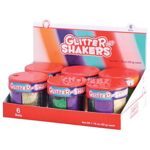 K Brand glitter shakers 6 colour standard 50g