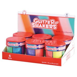 K Brand glitter shakers 6 colour neon 50g