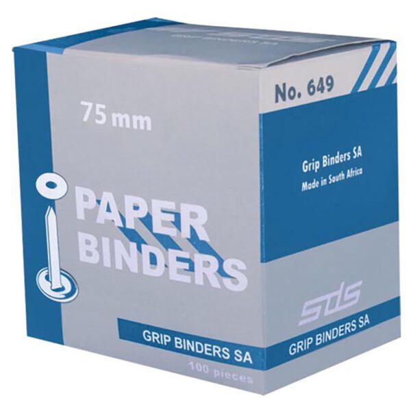 Sds paper-binder silver 75mm