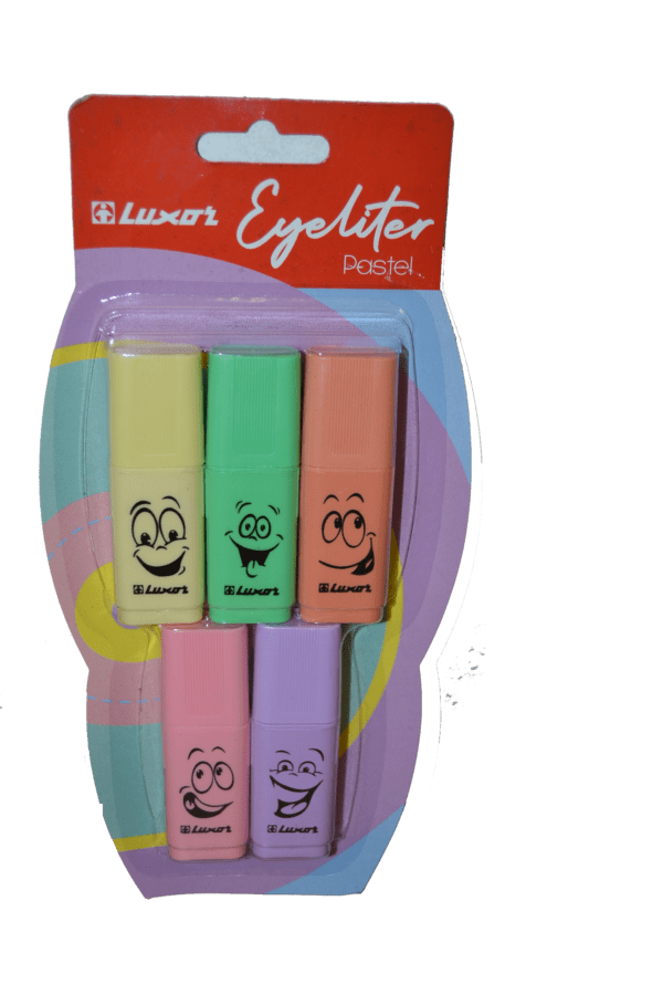 Luxor highlighter eyeliter asst pastel crd 5