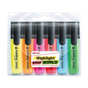Edding highlighter e345 asst wlt 6