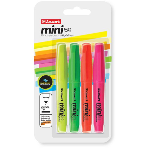 Luxor highlighter 4000 mini asst crd 4