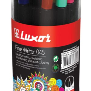 Luxor pen fineliner fine writer asst jar 20
