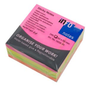 Info notes cube 50x50 info asst 240 sht brilliant mix