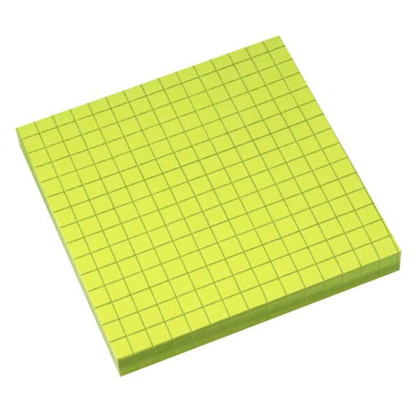 Info notes checked 75x75 info 80 sht bright green