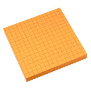 Info notes checked 75x75 info 80 sht bright orange