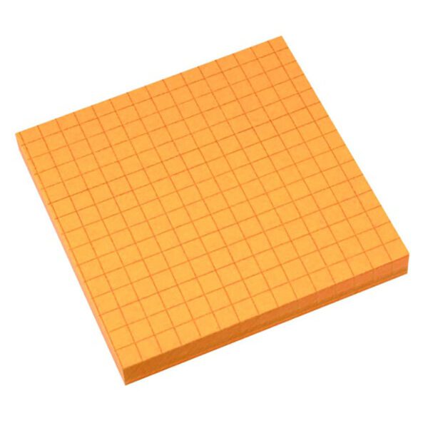 Info notes checked 75x75 info 80 sht bright orange