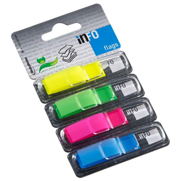 Info flags mini info solid asst bright 144's
