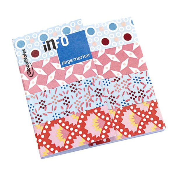 Info notes page marker 18x70 info designed pink/blue