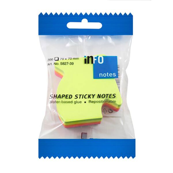 Info notes shape 70x70 info brilliant arrow