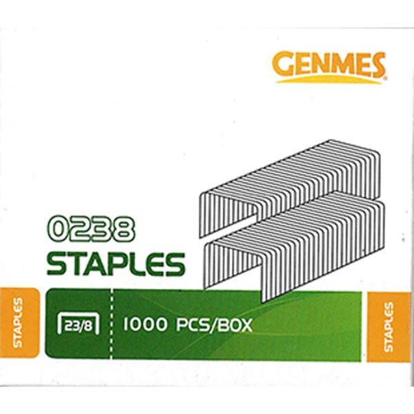 Genmes staples hd 23/8 50sht 1000's