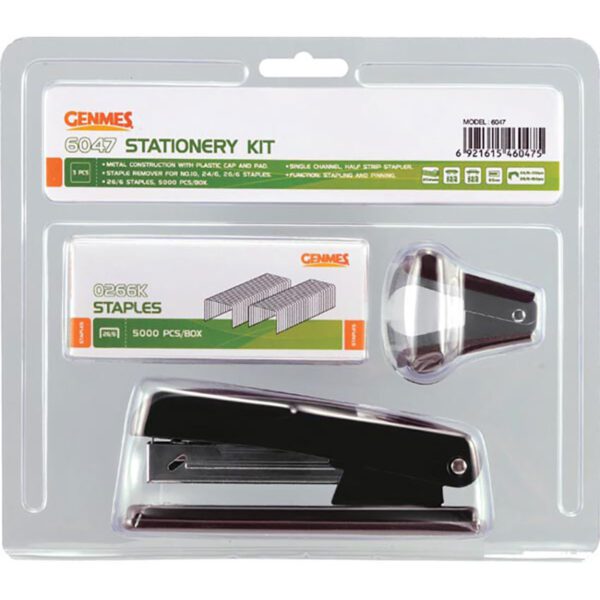Genmes stapler set h/s stapler + 26/6 5000's + remover