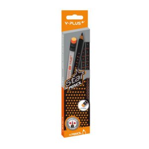Yplus pencil rubber tip star tri-grip hb 12's