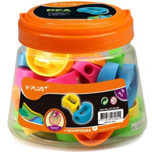 Yplus sharpener plastic 1 hole pea asst