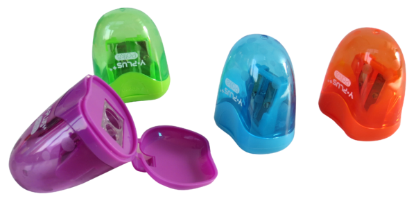Yplus sharpener container 2 hole polka asst