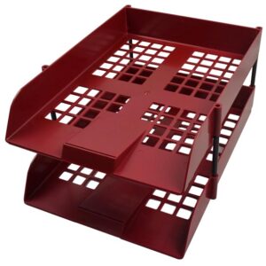 Nexx letter tray - set 2pk + risers burgundy
