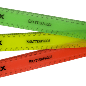 Nexx ruler plastic 30cm colour neon 10's