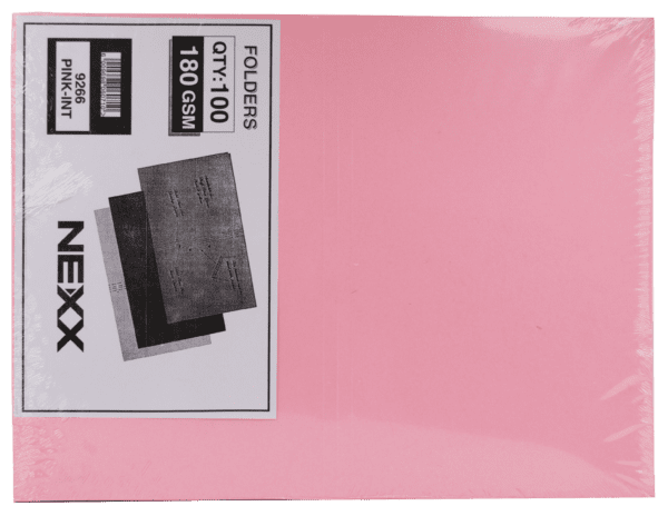Nexx folder manilla scored & punched pink
