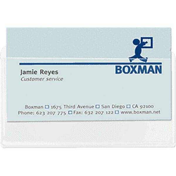 3L Office label business card pvc 60x95 top open clear 10pk