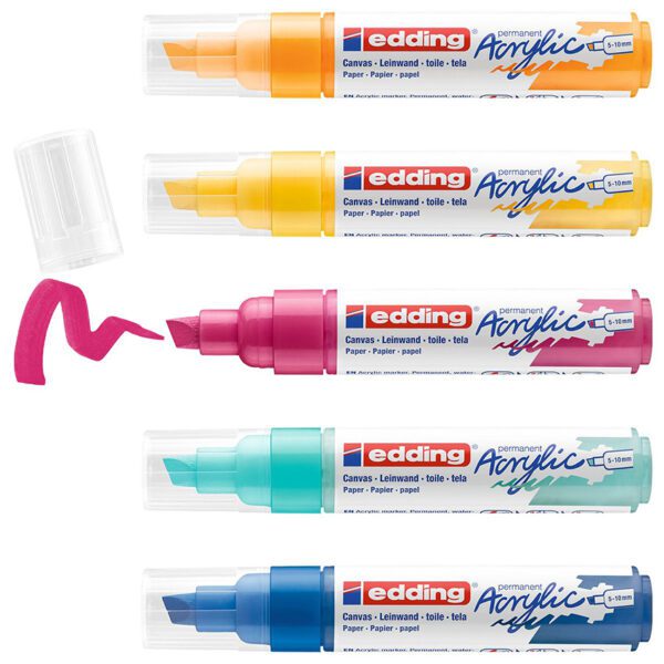 Edding marker acrylic b abstract set 5's