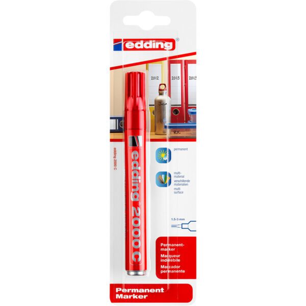 Edding marker perm bullet m e2000 red crd