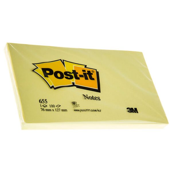 3M notes 76x127 post-it 100 sht yellow