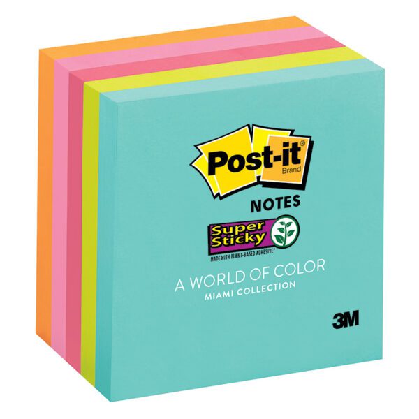 3M notes 76x76 post-it super sticky miami 5pk