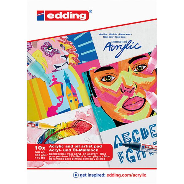 Edding pad artist acrylic / oil a3 10 sht 300g