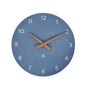 Alba wall clock 30cm on time blue no frame