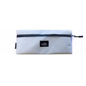 Anna Me pencil-bag print design 2 pocket ripstop grey