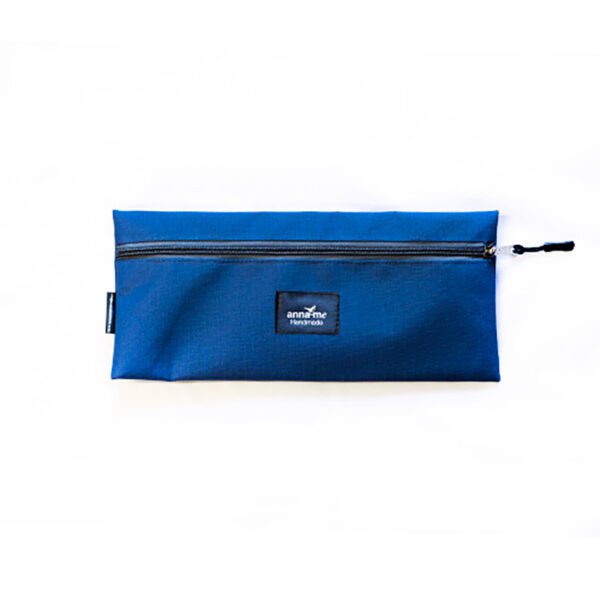 Anna Me pencil-bag print design 2 pocket ripstop navy