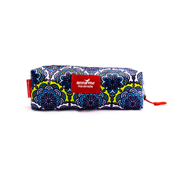 Anna Me pencil-bag print design box shape turkish blue