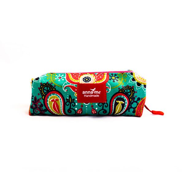 Anna Me pencil-bag print design box shape jade boho