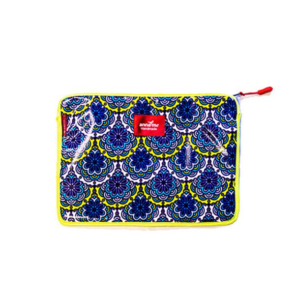Anna Me bag tablet sleeve print design turkish blue
