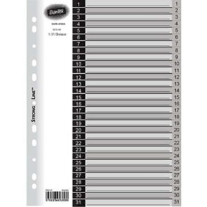 Bantex file index pp a4 1-31 grey