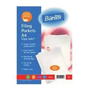 BANTEX FILING SLEEVES A4 PP 120MIC