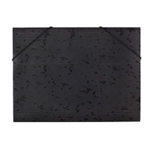 Bantex document wallet board a4 3-flap elastic black