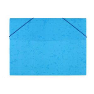 Bantex document wallet board a4 3-flap elastic blue