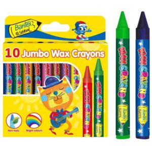 Bantex crayons wax jumbo @ school 10's