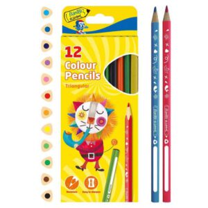 Bantex colour pencil long @ school triangular 12's