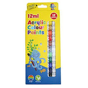 Bantex paint acrylic tubes @ school 12ml asst 12's