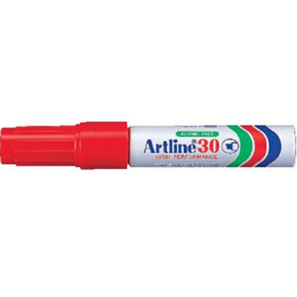 Artline marker perm chisel m ek30 red
