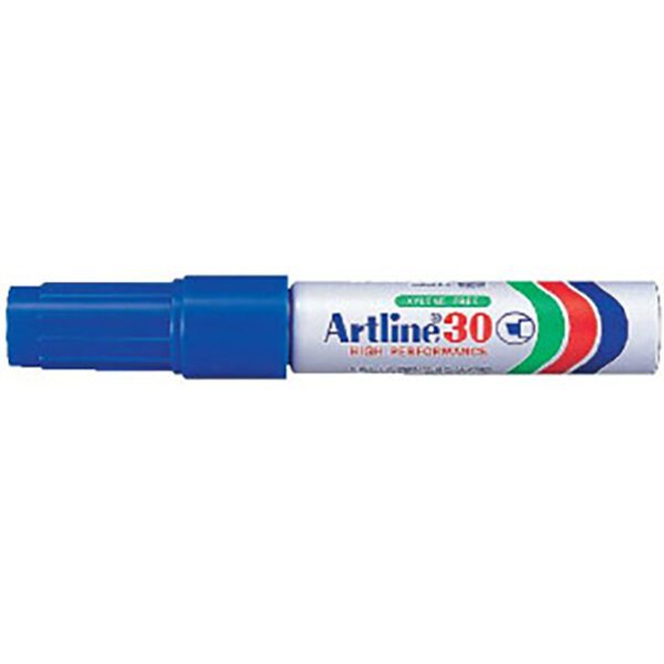 Artline marker perm chisel m ek30 blue
