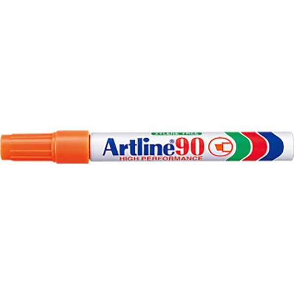 Artline marker perm chisel m ek90 orange